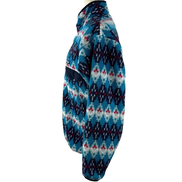 Patagonia Synchilla Fleece Snap-T Pullover Forest Carpet Deep Sea Blue Small - Picture 9 of 15